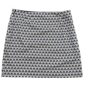 Talbots Navy Blue White Gatsby Art Deco Straight Skirt Size 14 Preppy NWOT